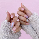 Glamnetic Press On Nails - Wild Card | Opaque UV Finish Short Pointed Almond Shape, Reusable Pastel Nails in 12 Sizes - 24 Nail Kit with Glue Glamnetic