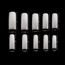 Vivace 2Pack Natural/Clear 2 Color French 1000 Nail Tips(Clear 500tips/ Natural 500tips) 10Sizes,Long Ballerina Nails, Acrylic Nail Tips (French) Vivace