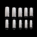 Vivace 2Pack Natural/Clear 2 Color French 1000 Nail Tips(Clear 500tips/ Natural 500tips) 10Sizes,Long Ballerina Nails, Acrylic Nail Tips (French) Vivace