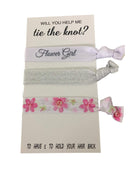Flower Girl Gift, Flower Girl Hair Ties, Bridesmaid Jewelry Accessory - Gift for Flower Girls Infinity Collection