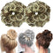 Messy Bun Hair Piece for Women Thick Updo Scrunchies Hair Extension Ponytail Hair Accessories Brown Mix Bleach Blonde OMGREAT