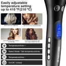 MIUOPUR Automatic Hair Curling Iron with Ceramic Ionic Barrel, Smart Anti-Stuck, Auto Rotating Hair Curling Wand with Temperature Display and Timer, Professional Hair Curler Styling Tool -Black MIUOPUR