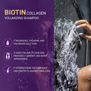 BIOXCIN Collagen Biotin Shampoo Anti-Hair Loss for All Hair Types Volumizing Herbal Formula 3-Pack 300 ML Infinity Warehouse