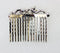 Faship Sapphire Color Blue Crystal Floral Hair Comb Faship