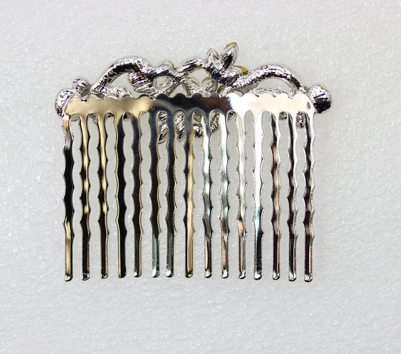 Faship Sapphire Color Blue Crystal Floral Hair Comb Faship