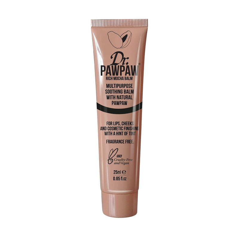 Dr. Pawpaw Multi-Purpose Balm | No Fragrance Balm, for Lips, Skin, Hair, Cuticles, Nails, and Beauty Finishing | 25 ml (Rich Mocha, 1 Pack) Dr. PAWPAW ORIGINAL BALM