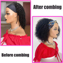 VTAOZI Headband Wigs for Black Women Kinky Curly Headband Wig Human Hair 9A Glueless None Lace Front Wigs 150% Density Afro Kinky Curly Half Wigs Natural Color 20 Inch VTAOZI Store