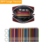 Large Makeup Bag Zipper Pouch Travel Cosmetic Organizer for Women and Girls (Large, Red) Narwey Store