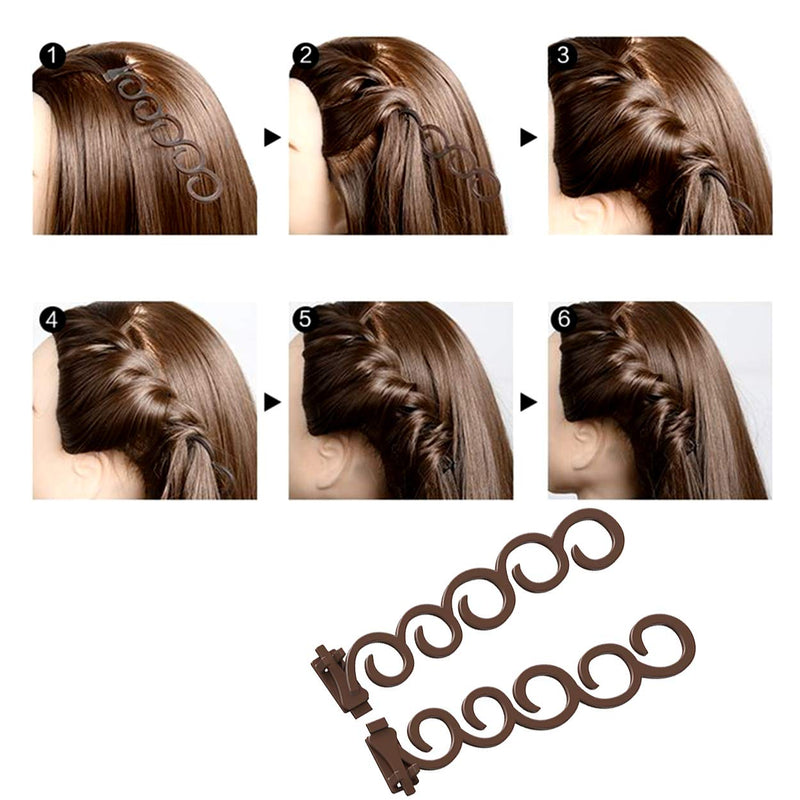 MeetFavorite Twist Plait Hair Braiding Hairdressing Tools,Topsy Tail Hair Braid French Centipede Braiders,Hair Design Styling Tools Accessories MeetFavorite