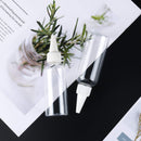 Trendbox 2oz Clear Plastic Bottles Applicator with Twist Top Cap BPA-Free For Hair Oils and Liquids 48 Pack with 48pcs Labels TRENDBOX