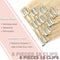 22 Inch Long Clip in Human Hair Extensions 70g Thin 8 Pcs 18 Clips Standard Weft Straight Clip on 100% Human Hairpieces for Women Beauty
