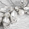 Aukmla Crystals Wedding Hair Pins White Pearl Hair Clips Handmade Bride Headpiece Alloy Wire Hair Accessories for Women and Girls (2 PCs) HP-05 Aukmla