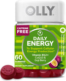 OLLY Extra Strength Daily Energy Gummy, Caffeine Free, 1000mcg Vitamin B12, CoQ10, Goji Berry, Adult Chewable Supplement, Berry Yuzu Flavor - 60 Count Infinity Warehouse