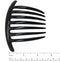 Parcelona French Twist 7 Teeth Large Black Set of 2 Celluloid Flexible Durable French Side Hair Comb Large 4'' No Slip Styling Paris Hair Accessories for Women and Girls, Made in France (Black) Parcelona