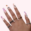 Makartt Nail Art Foil Glue Gel with Flower and Butterfly Foil Sticker Nail Prints Set Nail Transfer Tips Christmas Art DIY 15ML, 20PCS (2.5cm100cm) Stickers, Nail Dryer Curing Lamp Required Makartt