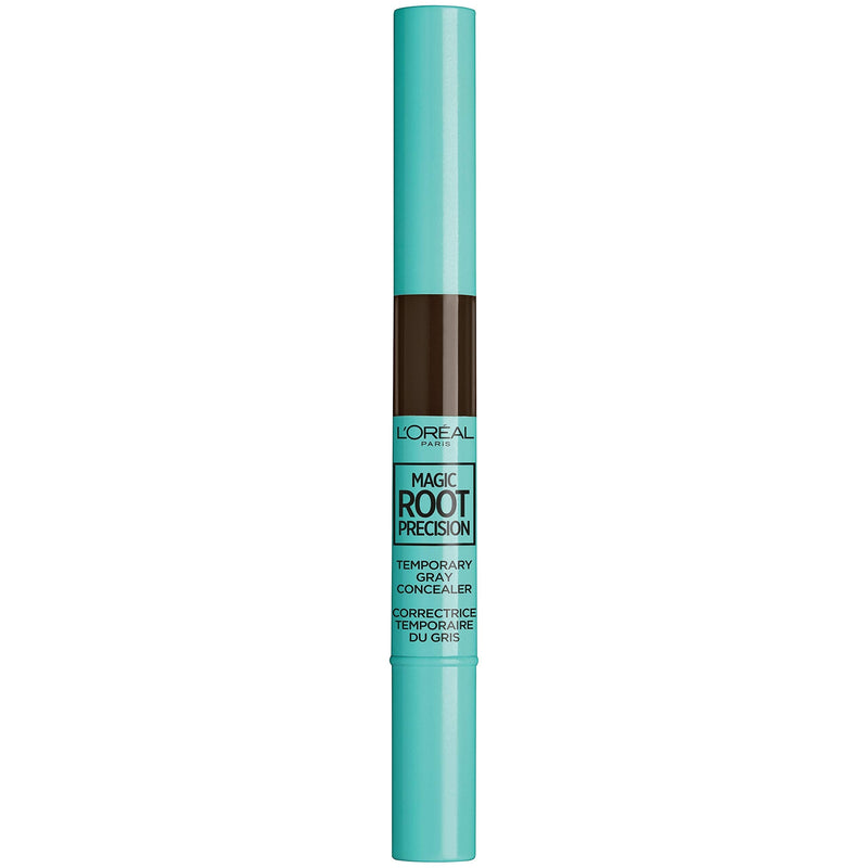 L'Oreal Paris Magic Root Precision Temporary Gray Hair Color Concealer Brush, 4 Dark Brown, 0.05 fl; oz. L'Oreal Paris