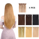 20" Clip in Hair Extensions Remy Human Hair for Women - Silky Straight Long Human Hair Clip on Extensions 75grams 4pieces Dirty Blonde