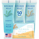 Bergman Kelly Round Hotel Soap Bars, Shampoo & Conditioner 3-Piece Set (1 oz each, 150 pc, Nature Fresh), Delight Your Guests with Refreshing & Soothing Mini Travel Toiletries & Bulk Amenities Infinity Warehouse