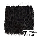 Niseyo 7 Packs Passion Twist Hair 18 Inch Ombre Water Wave Crochet Hair for Butterfly Braids Passion Twist Crochet Hair Extensions (7Packs 1B) Niseyo Store