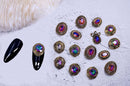 DUPOINT 30 Pcs Mixed Nail Art Rhinestones Alloy Diamonds Crystals Beads Gems Pendants Multi Style for 3D Gems Retro Charms Set, Red,Yellow,Blue DUPOINT
