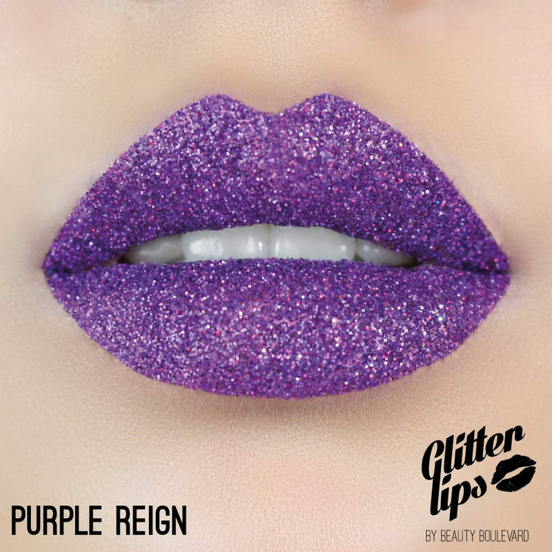 BeautyBlvd Glitter Lips | Glitter Lip Kit | Waterproof & Smudge Proof | Long Lasting | Cruelty Free (Purple Reign) BEAUTYBLVD Store