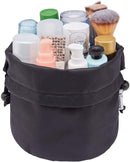 Barrel Makeup Bag Travel Drawstring Cosmetic Bag Toiletry Organizer Waterproof for Women and Girls (Small, Black) Narwey Store
