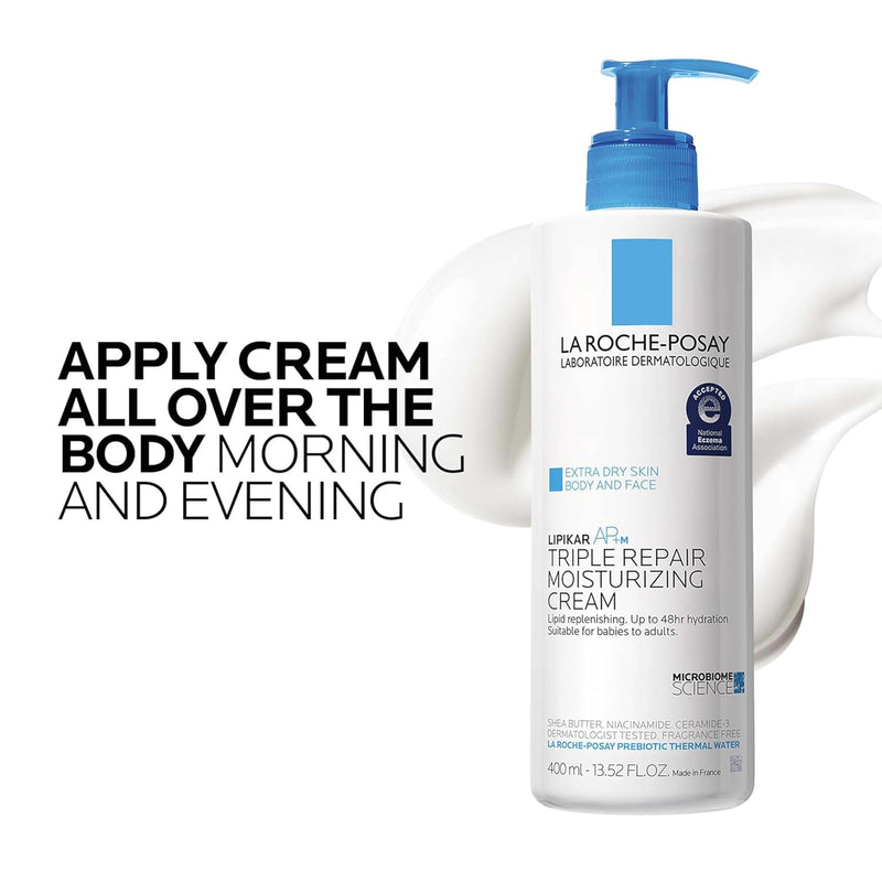 La Roche-Posay Lipikar AP+ Triple Repair Moisturizing Cream | Face & Body Lotion For Dry Skin | Shea Butter & Niacinamide Moisturizer | Gentle Face & Body Cream For Dry, Rough & Sensitive Skin Infinity Warehouse