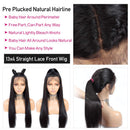 Subella Hair 9A Lace Front Wigs Human Hair with Baby Hair 150% Density Brazilian Straight Human Hair Wigs for Black Women Natural Color (24inch) Subella Store
