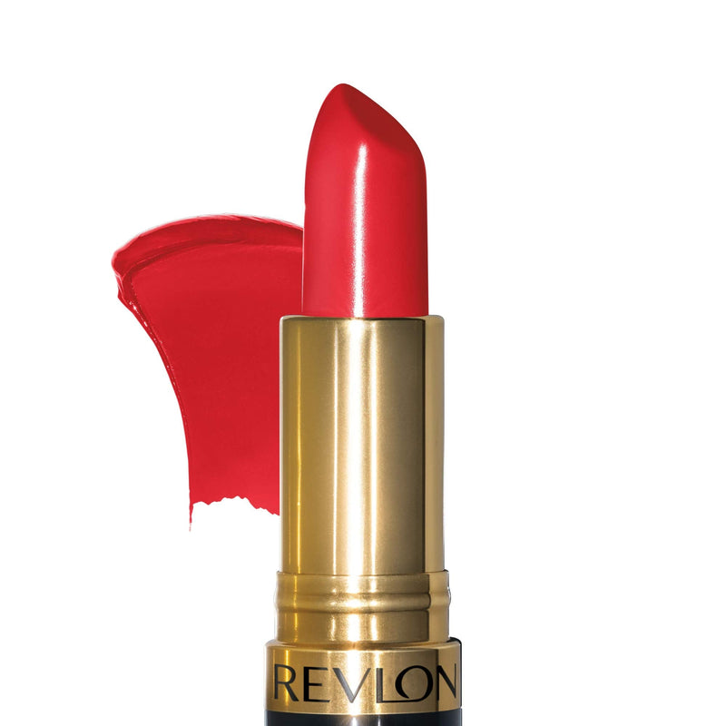Revlon Super Lustrous Lipstick, High Impact Lipcolor with Moisturizing Creamy Formula, Infused with Vitamin E and Avocado Oil in Red / Coral, Ravish Me Red (654) REVLON