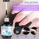 Nail Glue for Acrylic Nails - 4 in 1 Gel Glue for Nails (Curing Needed), INFELING Multifunctional Gel Nail Glue for Press on Nails 15ML,Glue Gel for Nails,Base Coat,Slip Solution INFELING