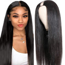UNice Hair U Part Wig Human Hair, Glueless Straight Human Hair Wigs for Black Women, Brazilian Virgin Hair Full Head U Shape Clip in Half Wig 150% Density 22inch UNICE Store