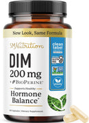 DIM Supplement 200 mg for Hormone Balance | Delayed-Release Microbeadlets | Estrogen Balance for Women & Men, Hormonal Acne Supplements, Menopause & Antioxidant Support | Vegan, Soy Free | 60 Ct. Infinity Warehouse