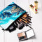 2 Pack Cosmetic Bags for Women Functional Makeup Bags Small Travel Bags Toiletries Case Accessories Organizer Fashion Women Gifts including Flamingo, Ocean FUN FUN HOME