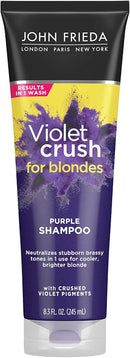 John Frieda Violet Crush Purple Shampoo, Shampoo for Brassy Blonde Hair, with Violet Pigments, 8.3 Ounce John Frieda Store