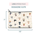 Large Zippered Pouch by Studio Oh! - Doggone Cute - 10" x 7" - Faux Leather Material with Full-Color Artwork & Cotton Lining - for Makeup, Pens, Chargers & More Studio Oh!
