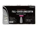 Vivace Clear Full Cover Long Coffin 500 Acrylic False Fake Nail Tips With Clear Plastic Case for Nail Salon Nail Shop (Clear F.C Long Coffin) Vivace
