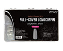 Vivace Clear Full Cover Long Coffin 500 Acrylic False Fake Nail Tips With Clear Plastic Case for Nail Salon Nail Shop (Clear F.C Long Coffin) Vivace