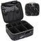 Relavel Travel Makeup Train Case Makeup Cosmetic Case Organizer Portable Artist Storage Bag with Adjustable Dividers for Cosmetics Makeup Brushes Toiletry Jewelry Digital Accessories (Marble, Black) Relavel