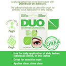 DUO Brush-On Strip Lash Adhesive with Vitamins A, C & E, Clear, Non-Irritating, Fast Drying Lash Glue, Easy to Use, Safe for Sensitive Eyes and Skin, 0.18 oz, 2-Packs DUO