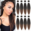 Pre stretched Braiding Hair 26 Inch 8 packs Hot Water Setting Professional Easy Braid Yaki Texture Soft Itch Free Synthetic Fiber Crochet Twist Braids Hair Extensions (