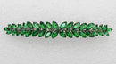 Faship Gorgeous Green CZ Crystal floral Hair Barrette Faship