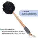 Slick- Loofah with Handle, Loofah Back Scrubber, Back Loofah, Loofah Brush with Long Handle, Loofah on A Stick, Shower Loofah with Handle, Shower Supplies, Loofah Scrubber, Loofah Back Scrubber Slick Solutions