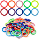 Cotton Hair Ties, IKOCO 50Pcs Seamless Hair Bands Ponytail Holders Thick Hair No Damage Hair Ties for Women IKOCO