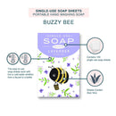 Single-Use Soap Sheets by Studio Oh! - 100-Count - Buzzy Bee - Portable Hand Washing Soap Sheets in Lavender for On-the-Go Hand Cleaning - Add to Pocket, Purse, or Travel Bag Studio Oh!