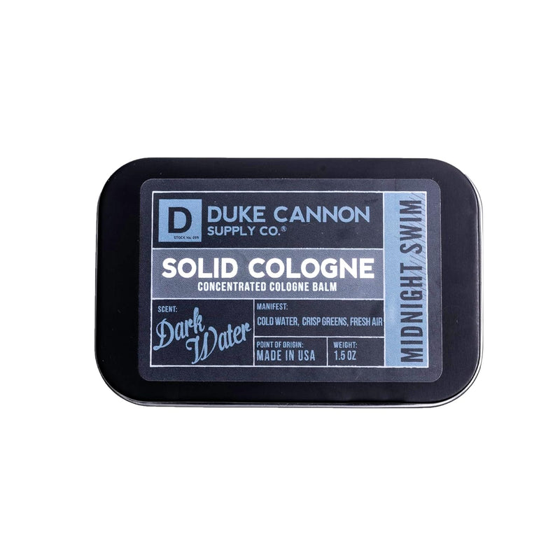 Duke Cannon Supply Co. Solid Cologne for Men Bay Rum (Citrus Musk, Cedarwood, Island Spice) - Concentrated Balm, Travel-Friendly Convenient Tin, 1.5 oz Infinity Warehouse