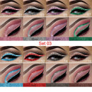 DNM Liquid Glitter Eyeliner Set,8 Colors Glitter Silver Liquid Eyeliner Long Lasting Waterproof, Shimmer Sparkling Blue Metallic Colorful Eyeliner Kit, High Pigmented Brighten Eye Liner(Set 03) DNM