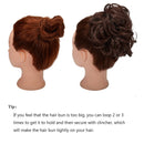 OKHOTY 1PCS Messy Hair Bun Hair Scrunchies Extension Curly Wavy Messy Synthetic Chignon for Women Updo Hairpiece(1PCS Dark Auburn) OKHOTY