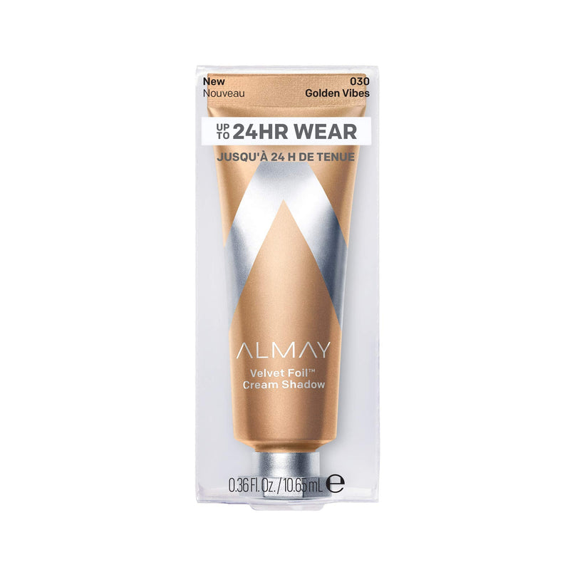 Almay Velvet Foil Cream Shadow, Golden Vibes, 0.36 fl. oz, metallic eyeshadow Almay