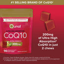 Qunol CoQ10 200mg Soft Chews, Extra Strength & Ultra High Absorption Coenzyme Q10 Supplement,