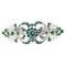 Faship Gorgeous Green Crystal Hearts And Floral Hair Barrette Faship